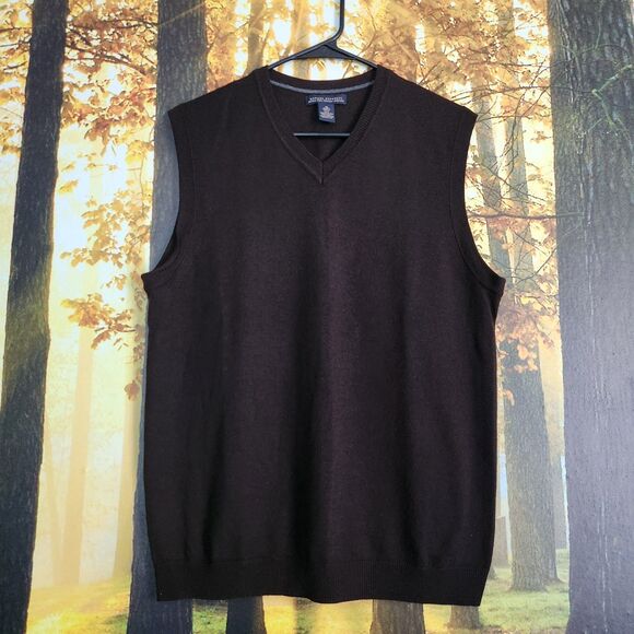 Banana Republic Other - Banana Republic Sweater Vest 100% Extra Fine Italian Merino Wool Mens M Brown